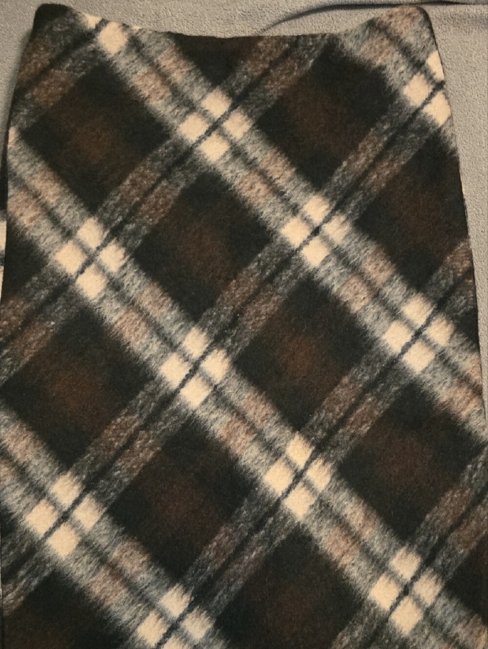 Commense Plaid Wool-Blend Midi Pencil Skirt - Picture 3 of 9